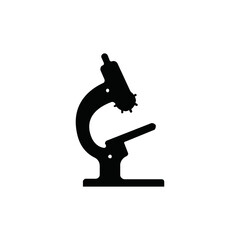 Microscope silhouette, a classic scientific instrument for exploring the microscopic world, ideal for research and education