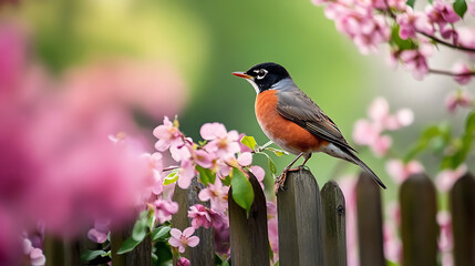 Fototapeta premium A bird in a natural landscape