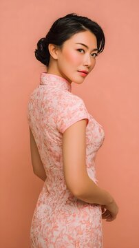 Asian Woman in Traditional Dress