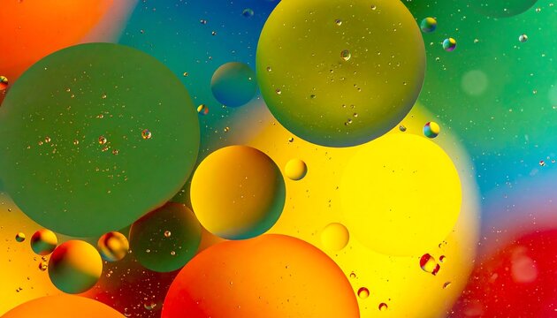 Colorful oil and water abstract