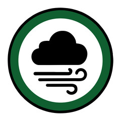 vector illustration of pollution free zone sign on white background