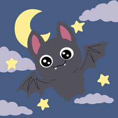 飛んでいるコウモリ