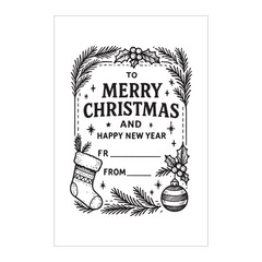 Black & White Holiday Ornament Design