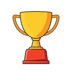 Golden trophy cup for winner and champion