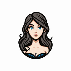 Beautiful woman vector design art illustration