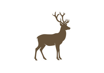 Fototapeta premium Majestic Stag Silhouette A Symbol of Wilderness and Grace.