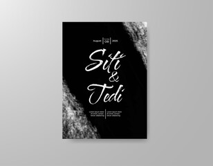 Wedding invitation with abstract watercolor background