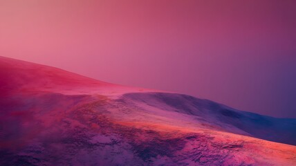 Abstract Landscape with Pink and Purple Hues and Textured Terrain topography hills