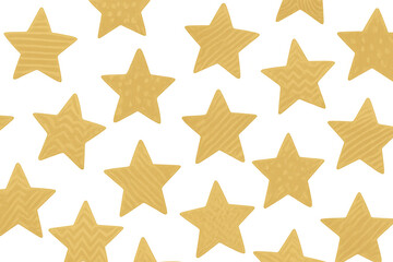 Obraz premium Hand drawing yellow star pattern seamless repeating background element for design, transparent texture graphics