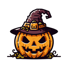 Halloween Pumpkin Jack O Lantern design illustration