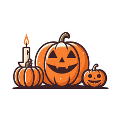 Halloween Pumpkin Jack O Lantern design illustration