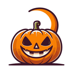Halloween Pumpkin Jack O Lantern design illustration