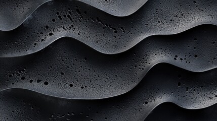 Black Wavy Industrial Texture with Holes: 3D Modeling Material for Game Environments and Industrial Design Applications