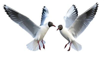 Fototapeta premium Two Seagulls in Flight.