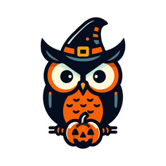 halloween owl illustration design