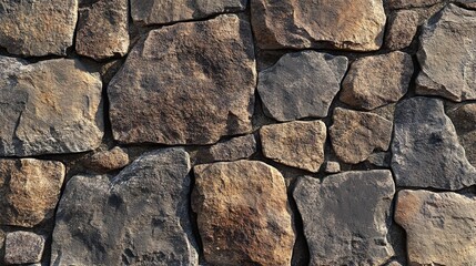 Natural Stacked Stone Wall Texture Material Map: Rugged Style for Interior and Exterior Decoration, Game Scene Construction and 3D Modeling Design