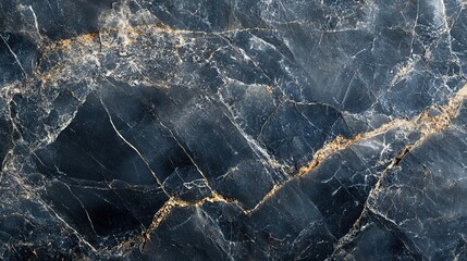 Dark Blue Marble Texture with Gold Veins: Luxurious Material for Interior Design, Architectural Decoration, 3D Modeling and Commercial Space Design