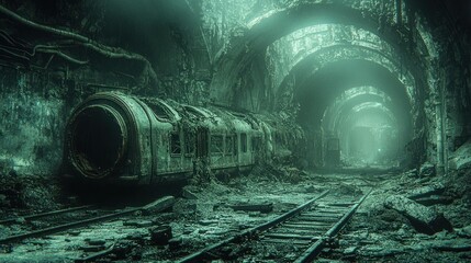 The Forgotten Train: A Post-Apocalyptic Railway Tunnel