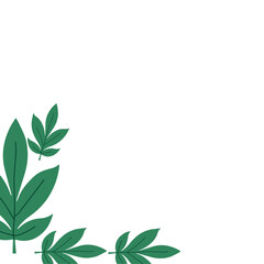 Elegant layered leaf corner with oak and eucalyptus, perfect for wedding, luxury, or sophisticated design themes.
