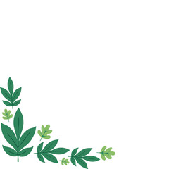 Textured green leaf corner with small dots, adding playful charm to organic, spring, or whimsical design projects.
