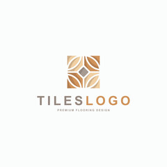 Tile and flooring logo design vector illustration