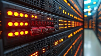 Illuminated Server Racks in a Modern Data Center