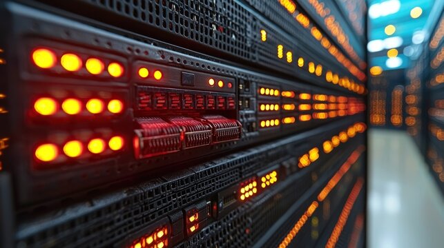 Illuminated Server Racks in a Modern Data Center