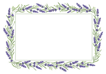 Lavender border frame for elegant design.