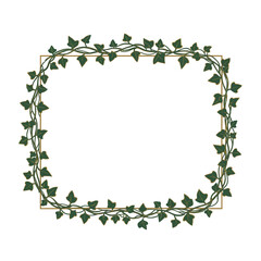 Ivy Frame Border Green Leaves Decoration.