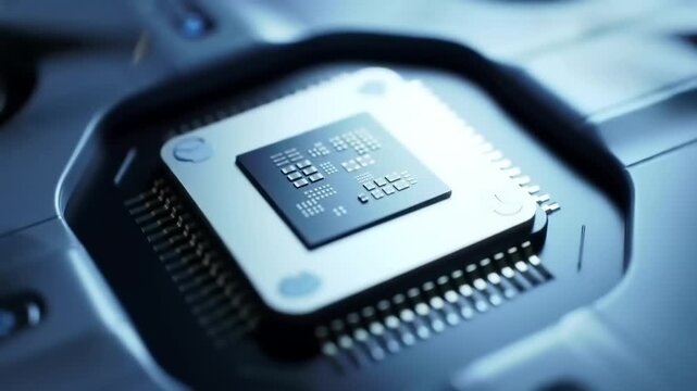 Close up computer chip