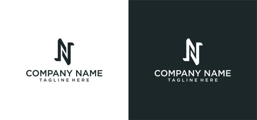 Letter N logo icon design template elements