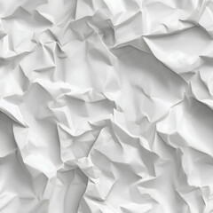 Minimalist White Crumpled Paper Texture Background Banner Poster Wallpaper Seamless