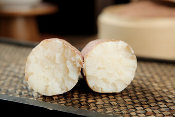 Sweet Potato Chestnut Halves Traditional Asian Kitchen Shandong Style Fragrant Root Vegetable Food Photography