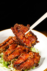 Shanghai Sweet and Sour Smoked Fish with Special Sauce - Traditional Chinese Cuisine