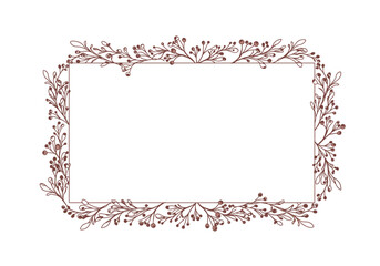 Elegant Floral Frame Border Design.