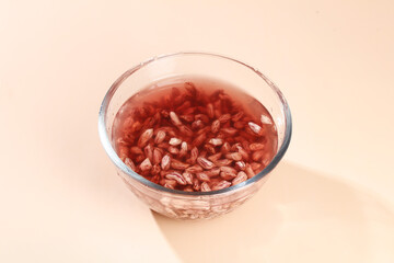 Raw Peanuts Soaking in Water Bowl - Home Cooking Preparation from Farmers Market