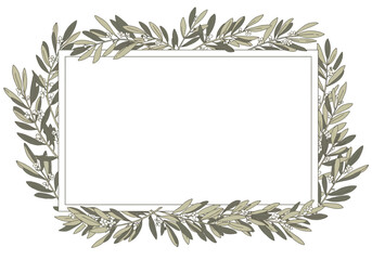 Olive Branch Frame Border Design.