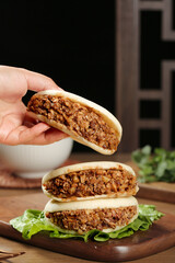 Handmade Chinese Pork Buns Tongguan Shaanxi Traditional Street Food Asian Cuisine