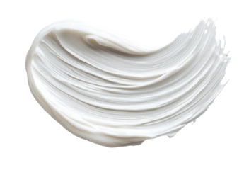 Creamy white cosmetic smear