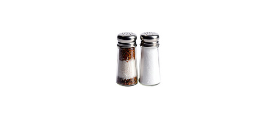 Pepper and spices isolated on white background.