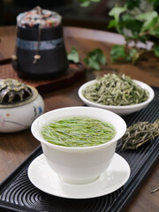 Traditional Xinyang Green Tea Ceremony - Chinese Mao Jian Tea Culture Spring Preparation