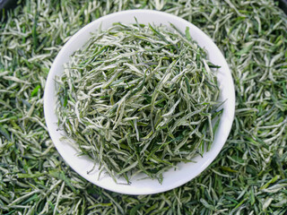 Xinyang Mao Jian Green Tea Buds Spring Harvest China Premium Traditional Ceremony Fresh Leaves