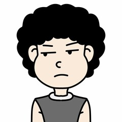 illustration of cartoon man on white background