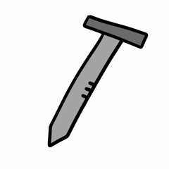 art illustration of cartoon nail