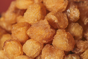 Dried Fruit from Yunnan China - Golden Preserved Traditional Snacks Close-up