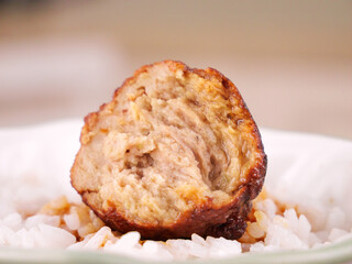 Braised Lion's Head Meatball Chinese Special Dish Close-up Food Photography