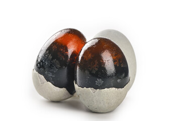 Traditional Century Eggs Chinese Preserved Duck Eggs Gaoyou Cuisine Delicacy Food Photography
