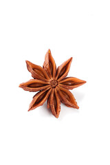 Star Anise Spice Isolated on White Background - Asian Cooking Ingredient