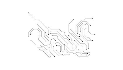 Abstract background with technology circuit board texture. Electronic motherboard illustration. High-tech circuit board.