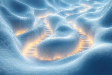 Spirally pattern of light.